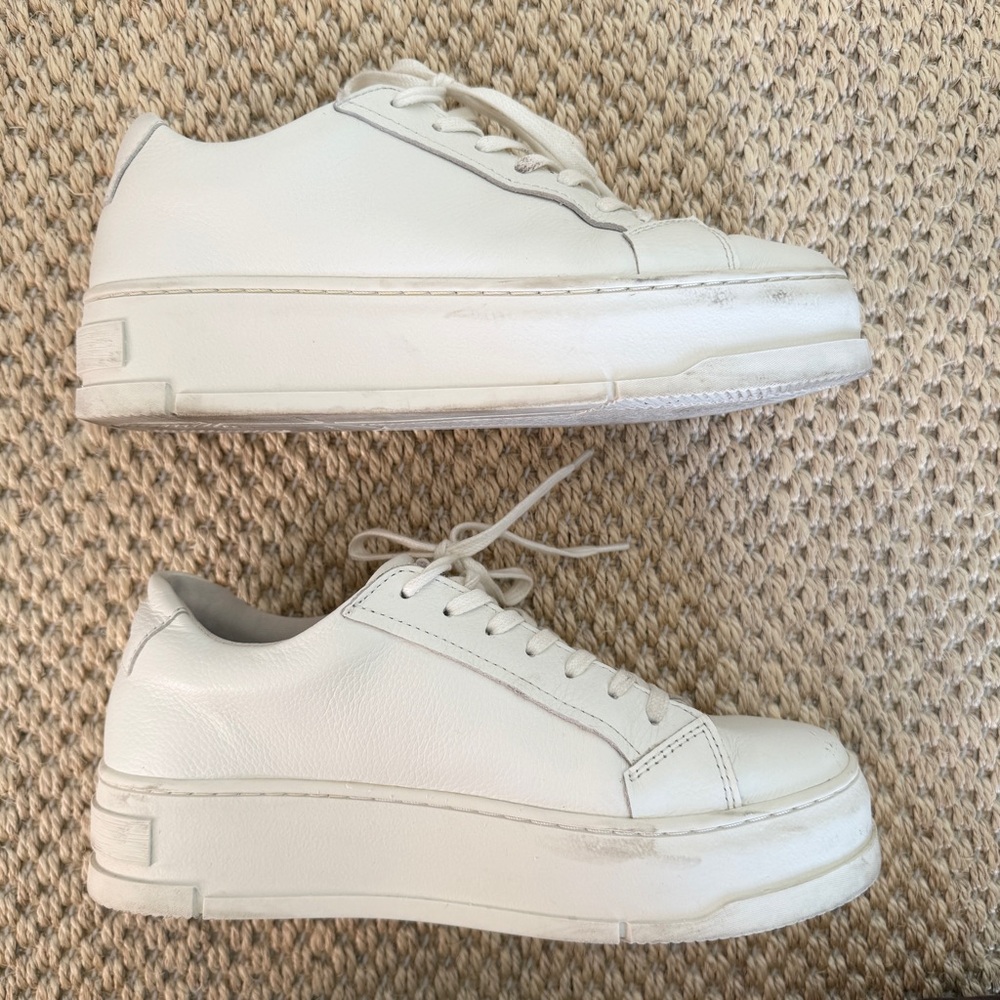 Vagabond Judy White Leather Platform Lace-Up Retro Sneakers Size 8 US / 38 EU - Picture 4 of 10